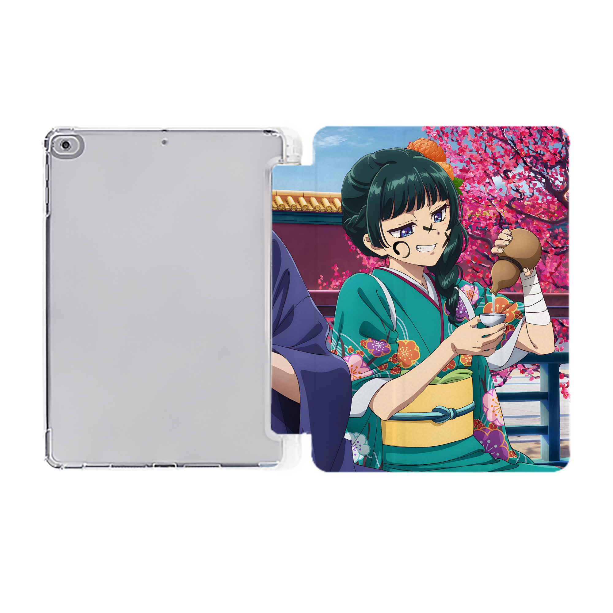 （画像用） 薬屋のひとりごと The Apothecary Diaries IPad ケース ペン収納付き 三つ折りスタンド PUレザー×シリコン 対応機種9.5/10.5/10.9インチ